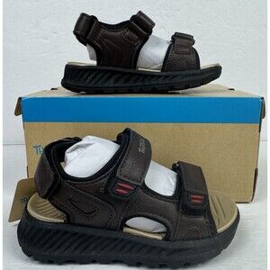 Thereabouts Toddler Size 7 Boys Sandals Brown Open Strap Lil Gulf Kids Youth New